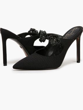 🍒2/$90🍒 SAM EDELMAN NWT Amelie Pointed-toe Mule, Beaded Floral Accent